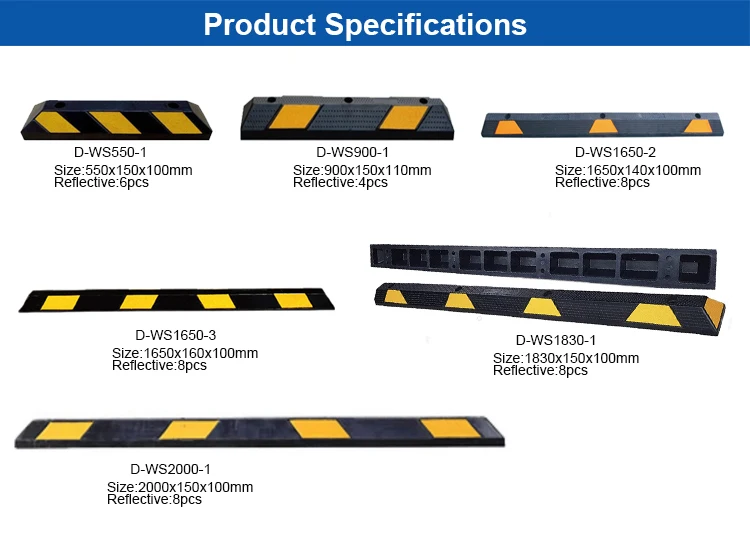 1830mm Parking Lots And Garages Of Rubber Wheel Stop - Buy 1830mm ...