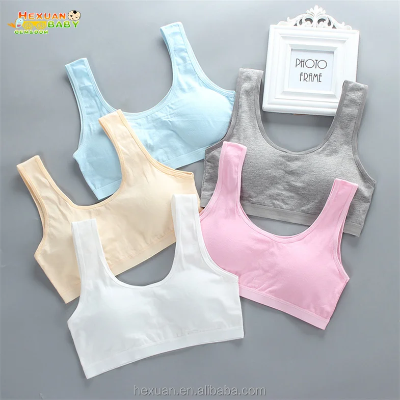 Girls Vest Developmental 9-12 Years Old Cotton Little Girl Bras ...