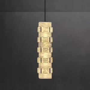 Natural Spanish Marble Chandelier Luxury Simple Villa Bedroom Bedside Lamp Custom Engineering Decoration for Bar Lamp