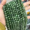 Green Canadian Jasper  9.5mm about 38 beads