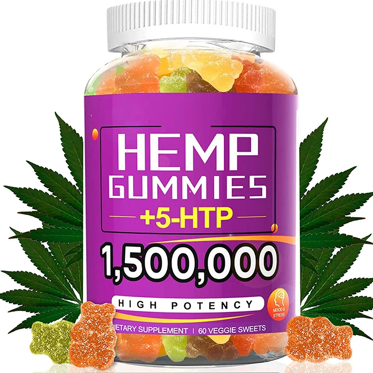 OEM Shape and Color Different Flavor Hemp Seed Oil Gummies Cold Pressed Hemp Weightloss Gummies