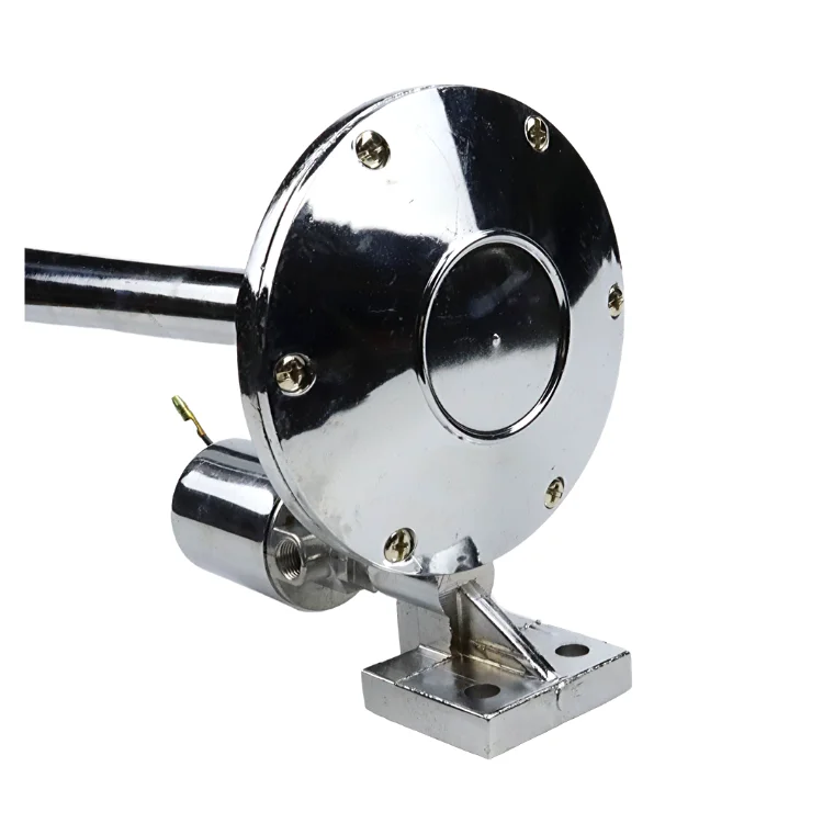 12V/24V With Electric Valve Control Hose 640MM Super Loud Single Trumpet  Circular Semi Truck Air Horn