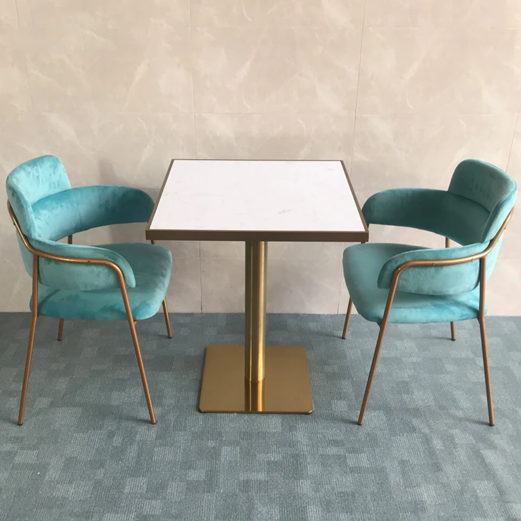 Top quality artificial marble top with stainless steel leg