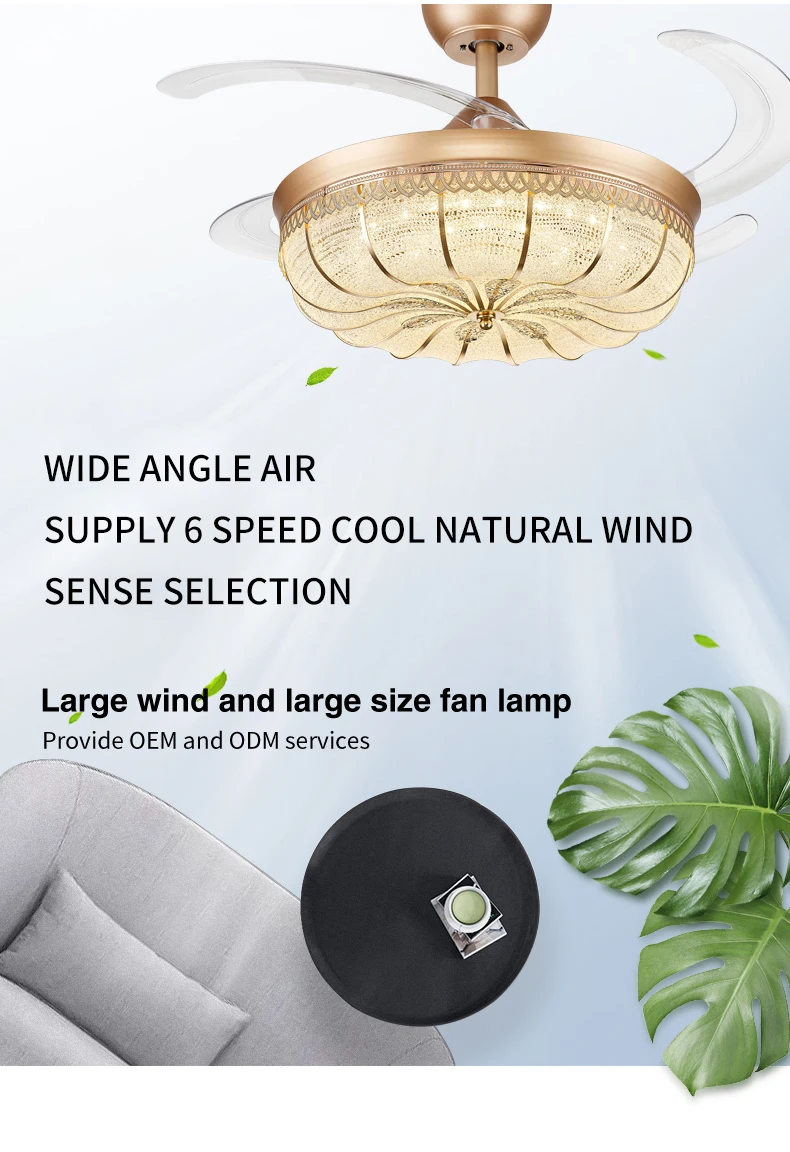 Home Appliances Abs Blades Dc Bldc Remote Control Invisible Ceiling Fan Lamp Manufacturers sell like hot cakes