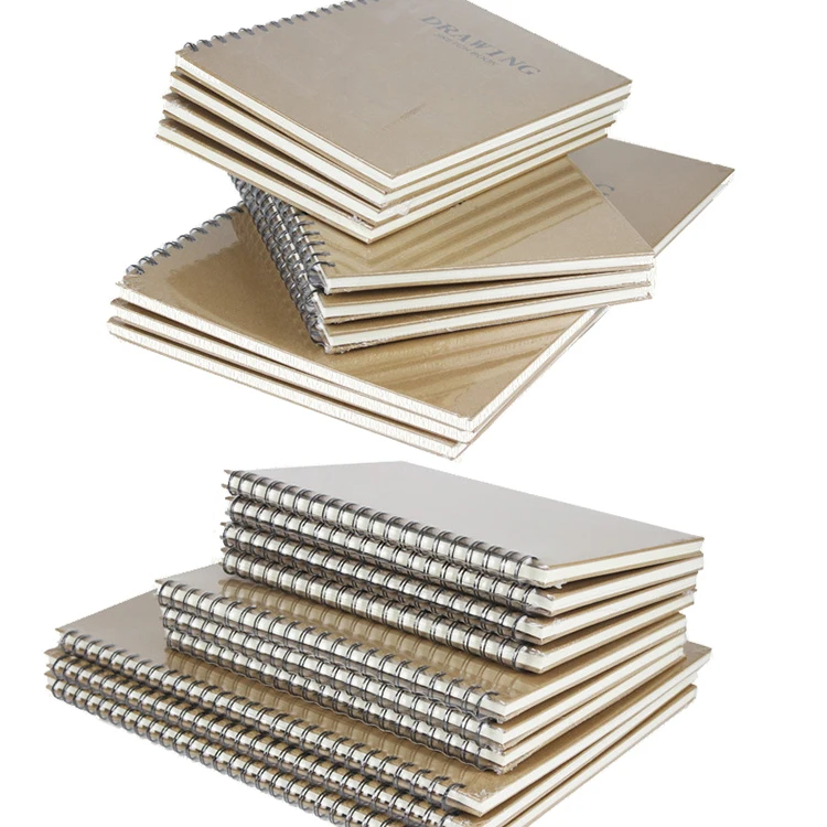 Wholesale Custom Oem A4 A5 Kraft Paper Notebook Sketch Book Watercolor