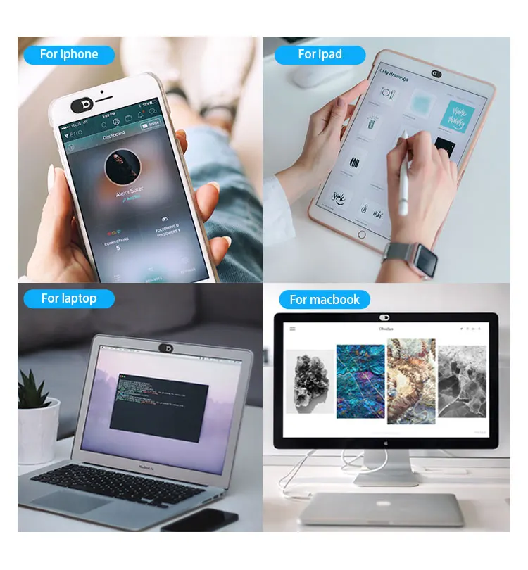 
 3pcs/pack Super Slim Metal web cam Cover Privacy Cover Webcam Cover  