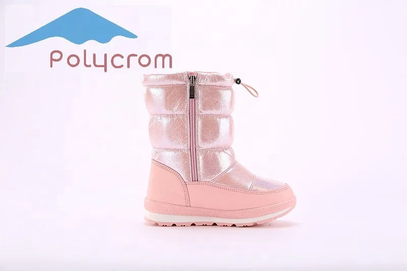 2020 блестящие цветные зимние водонепроницаемые детские зимние сапоги