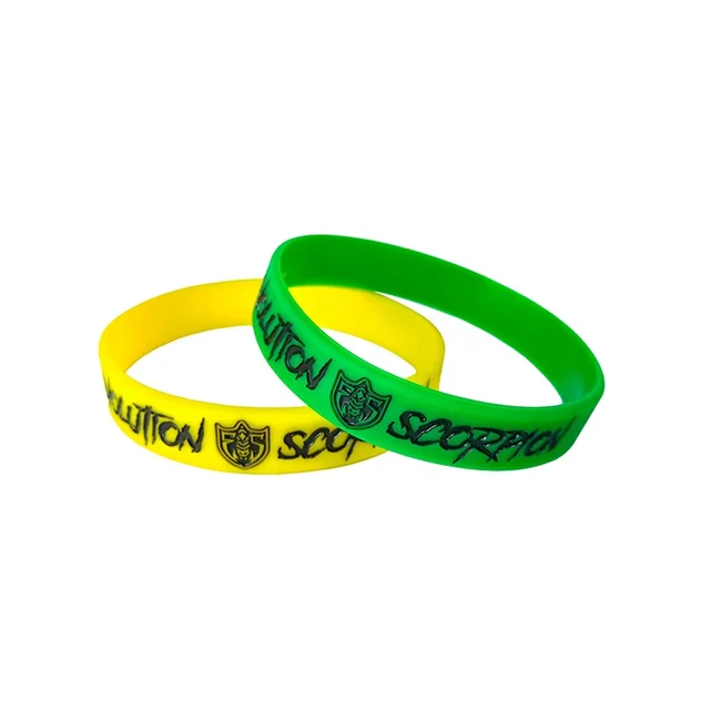 Factory direct supply low price rubber wristbands with logo custom