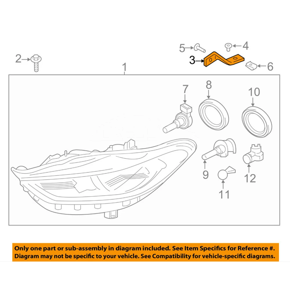 Headlight Bracket Repair HS7313A004CA LQ-MDO-338R Right Headlight Brac... — 4