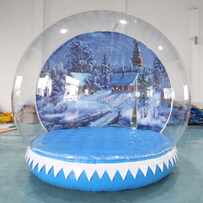 Giant Led Lights Inflatable Snow Globe Bounce House Human Size