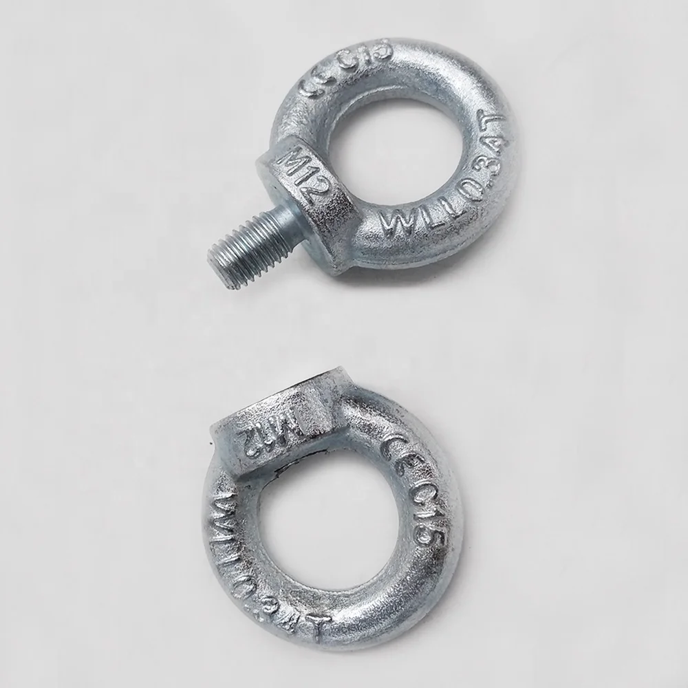 1-10Pcs Carbon Steel Zinc-Plated Lifting Eye Nuts Eyenuts M6 M8 M10 M12 M16 