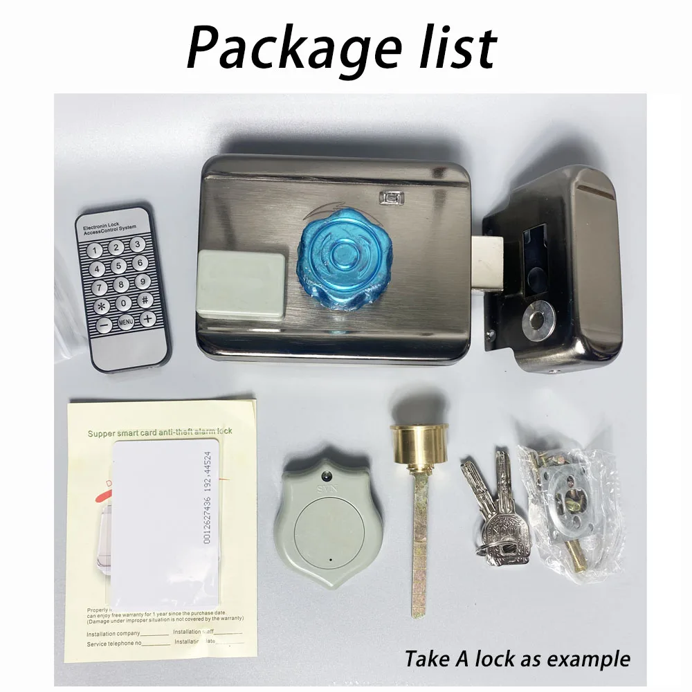 Keyless Entry Rfid Door Lock Smart Electric Rim Lock For Swing Wood