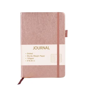 2026 Stock Custom A5 Pu Leather Journal Planner Pure Color Hardcover Notebook for Business with Band