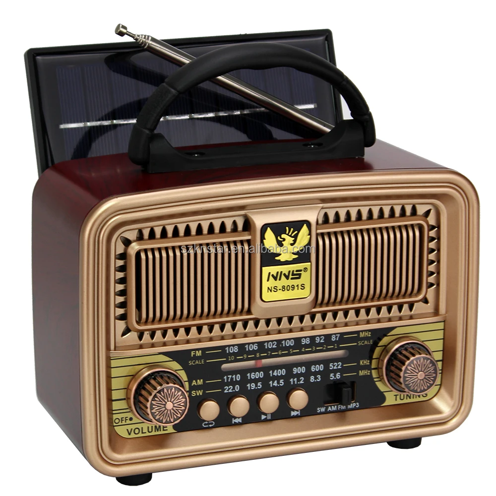 Wind-up Solar Powered Usb Radio Am Fm Sw 3 Band Rechargeable Vintage ...