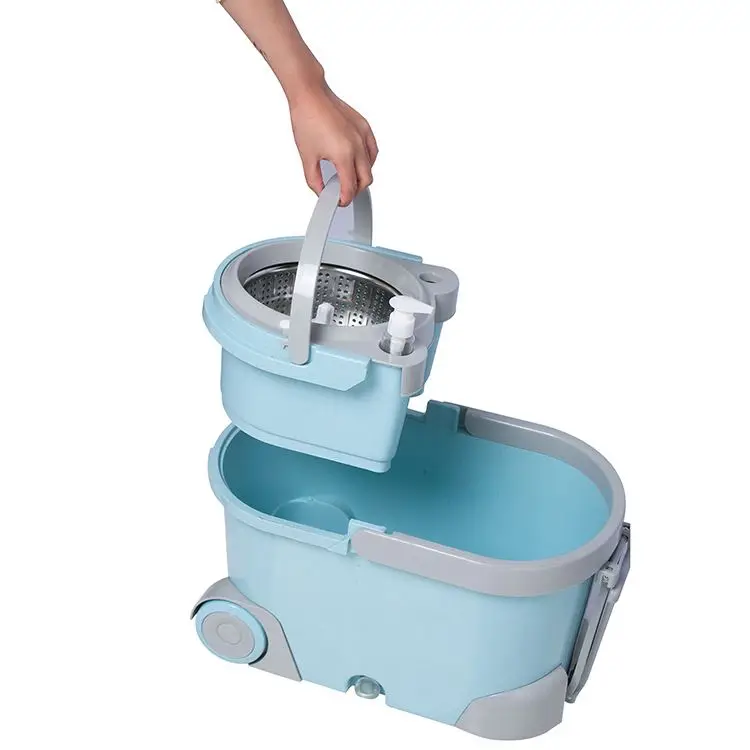 Роскошная энергосберегающая Швабра для мытья пола Легкая очистка вращающаяся швабра с ведром