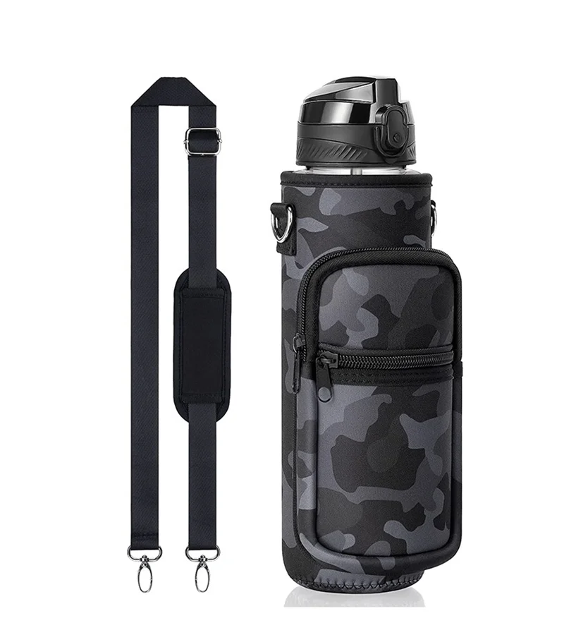 Sport Water Bottle Thermal Cover Bag Carrier Sleeve Sling Holder