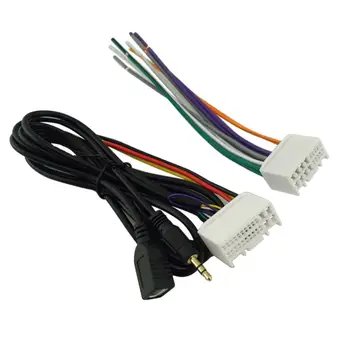 Original car CD tail line power supply AUX cable USB cable