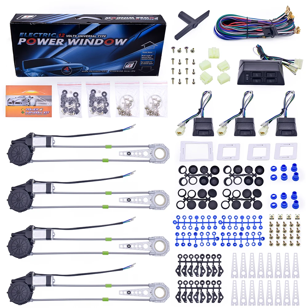 In Stock! Universal 2 Door Electric Power Window Conversion Kits With