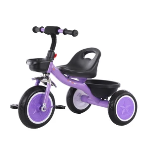 One-Button Quick Assembly Plastic Tricycle for Kids 1-4 Years Old