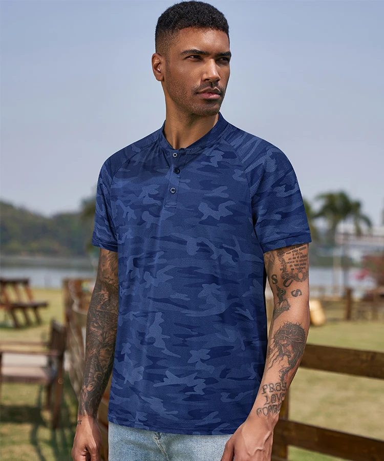 Lightweight Shirt Men's Upf 50 Golf Shirts Men Henley Golf