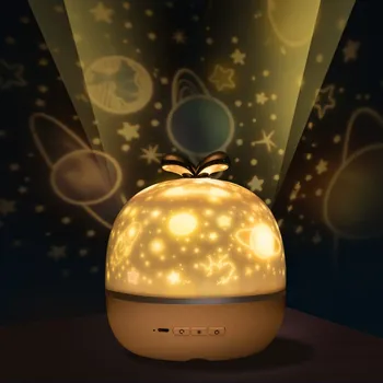 NEW Rechargeable Star Night Light Projector with 360 Degree Rotation Projector Light for Baby