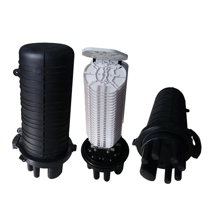 576fibers FTTH closure with heat shrinkable sealing fiber optic vertical closure