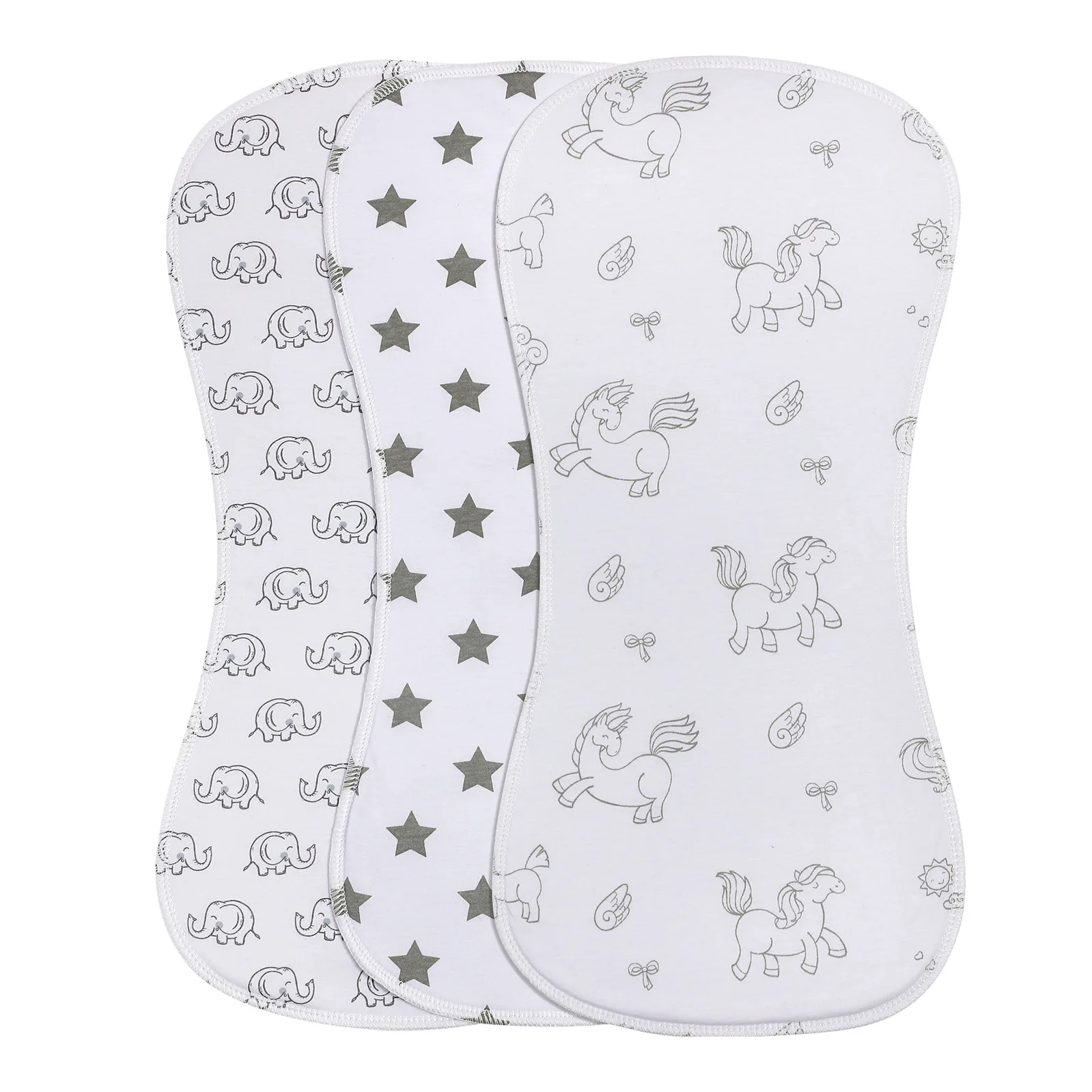 super soft baby burp cloth drool bibs in cotton