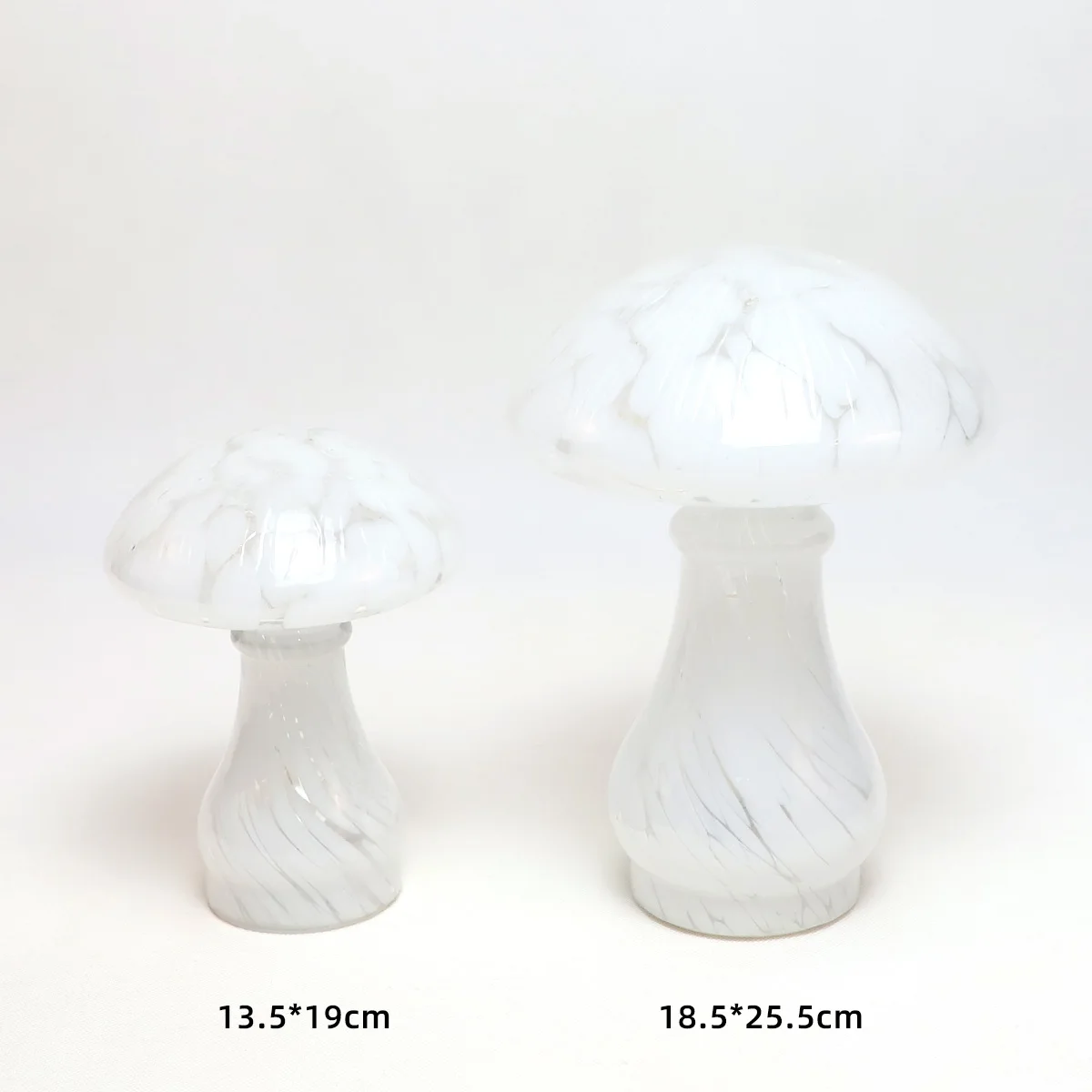 Battery Operated  Mushroom Decor Light Translucent Glass Table Lamp for Bedroom Dorm Living Kitchen factory