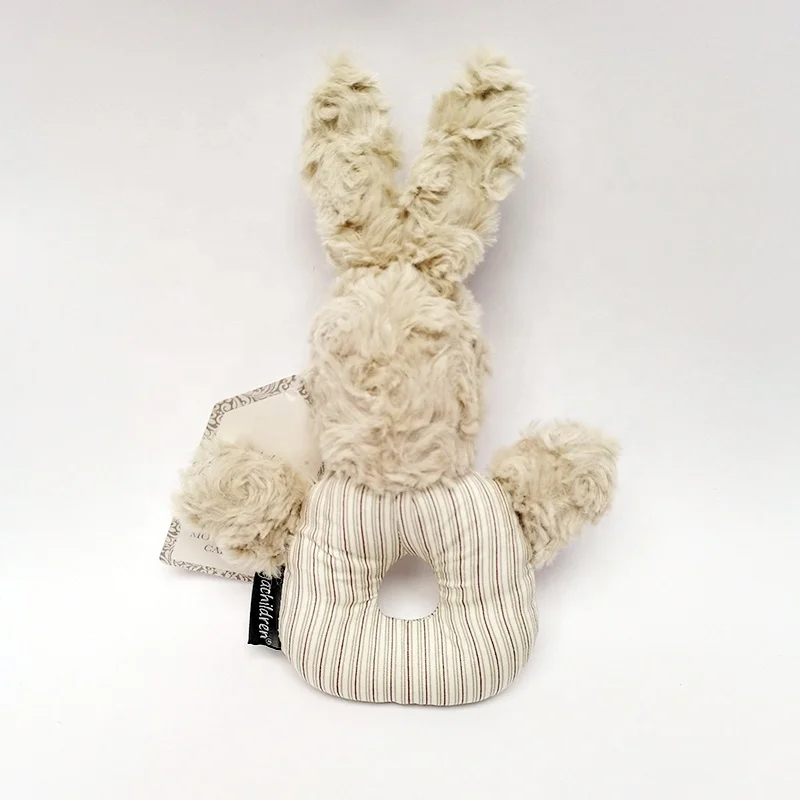 Детская погремушка в форме кролика с колокольчиком, мини-игрушка с медведем, сертификат EN71