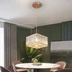 Modern Chandelier Home Decor Kitchen Long bar Crystal Pendant Light for Dining Room or Restaurant