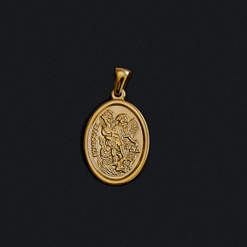Medaille Des Erzengels Michael Mit Kette