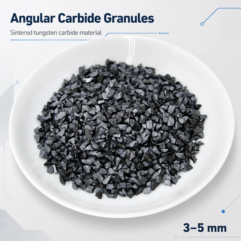 Sintered Tungsten Carbide Grits & Particles 100% Virgin Material YG6C/YG8C Grades 0.35~9mm Mesh ASTM Certified