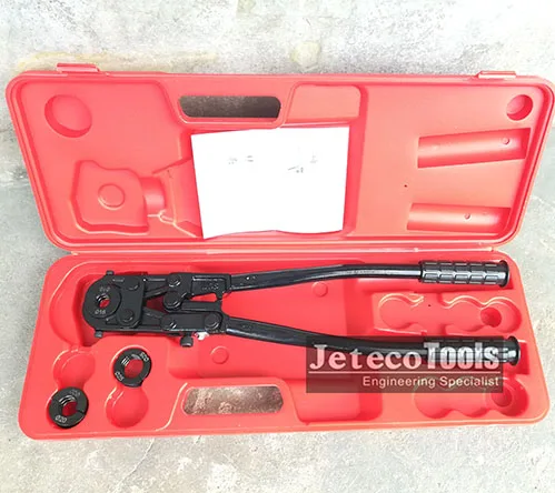 JLD-1625 pex pipe crimping tool for pressing pex pipe fitting sizes 16mm 20mm 25mm with plastic case