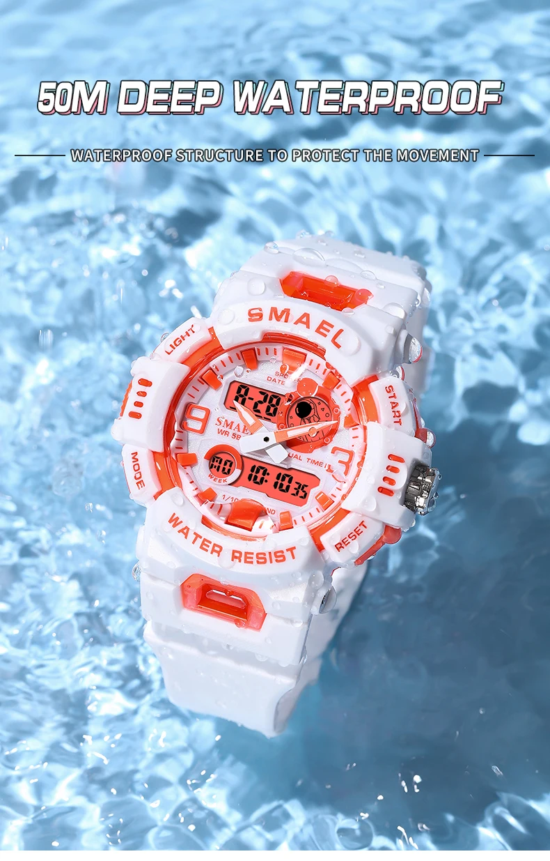 SMAEL Candy Color Sports Multifunctional Analog Digital Watch for men 8083