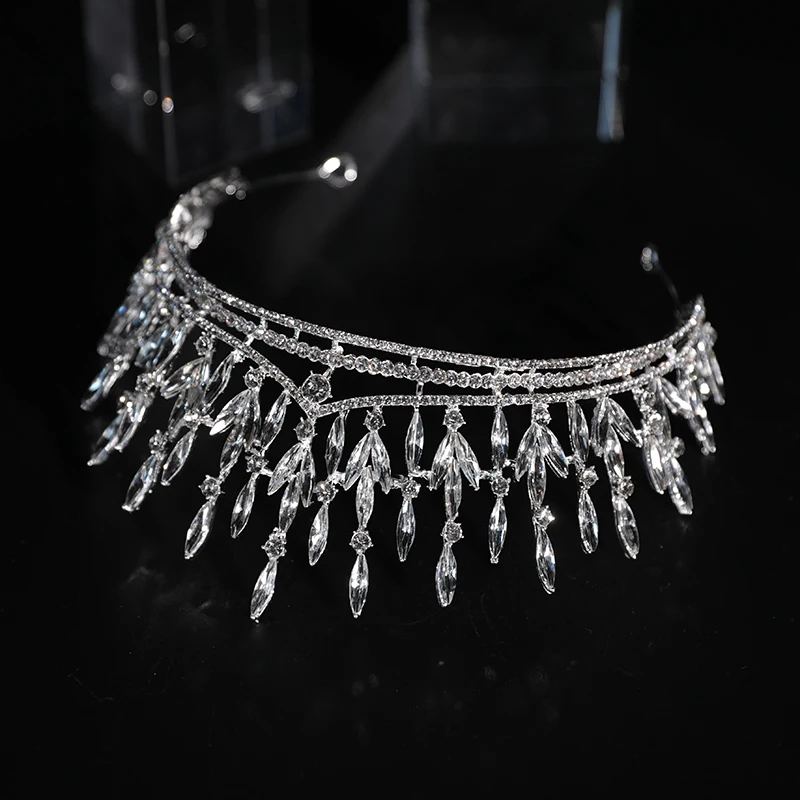 Vintage Queen King Bride Tiara Crown for Women Headdress Prom Bridal Wedding Tiaras and Crowns