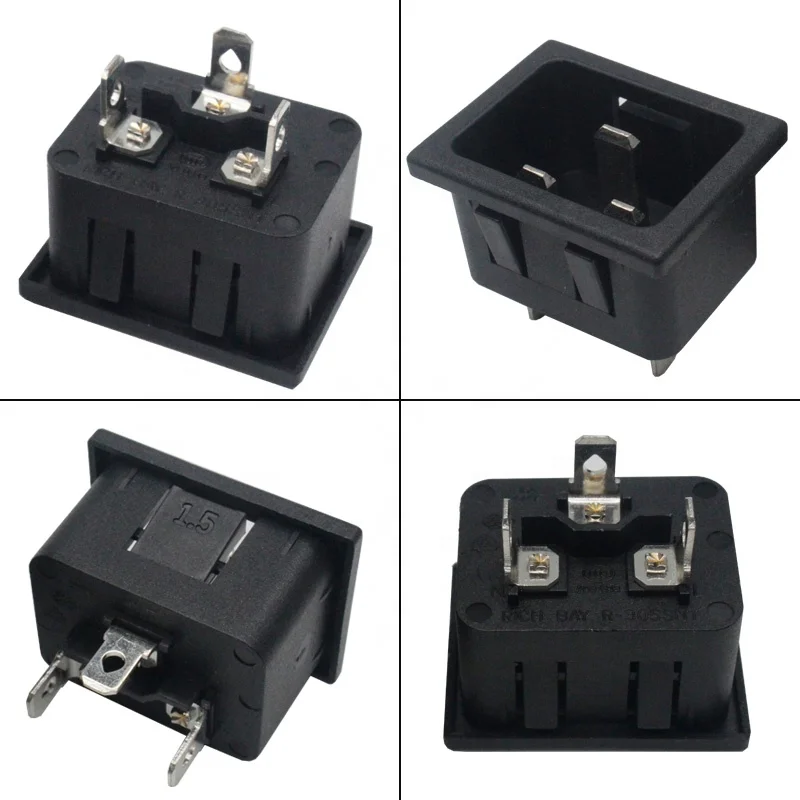 16A/20A/250VAC Industrial Power Socket AC Inlet Male Electrical Connector PDU Female Connector IEC EN60320 C20 for Industrial