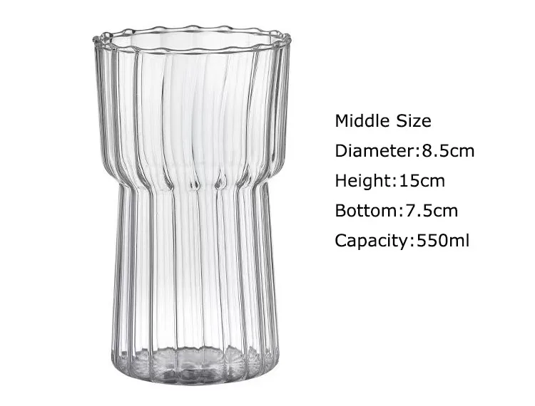 Glass Water Cup Manufacturer Creative Clear Glass Ice Cream Glass Cup
