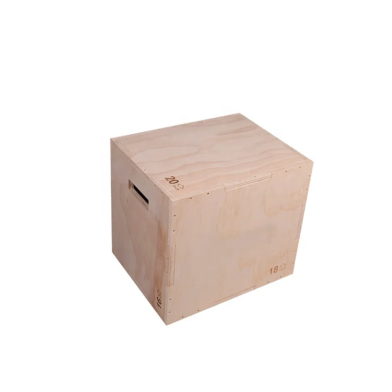Fitus 20"x24"x30" Wood Plyometric Box Jumping Exercise 3 In 1 Use Buy