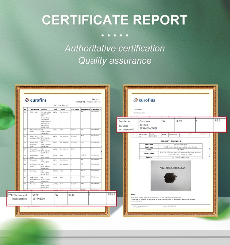 Organic Duanwood High Quality Ganoderma Lucidum Polysaccharides Extract Spore Powder CapsuleLucid G
