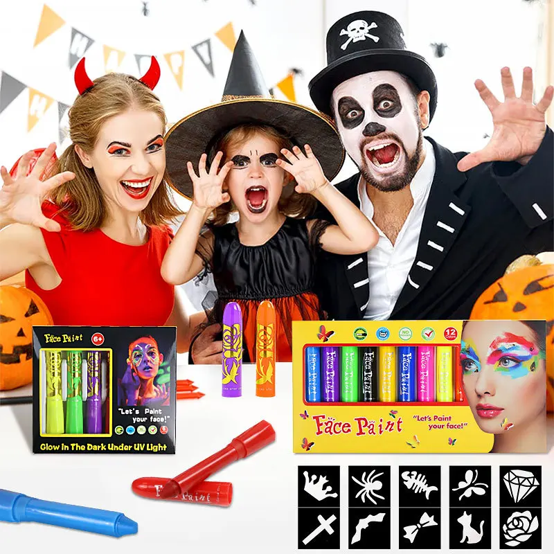 Хэллоуин 6/12 цветов макияж Краска Граффити карандаш набор