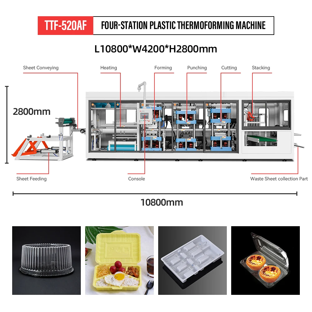 Plastic Thermoforming Disposable Polystyrene Ps Plate Food Container Cup Lid Making Machine Price