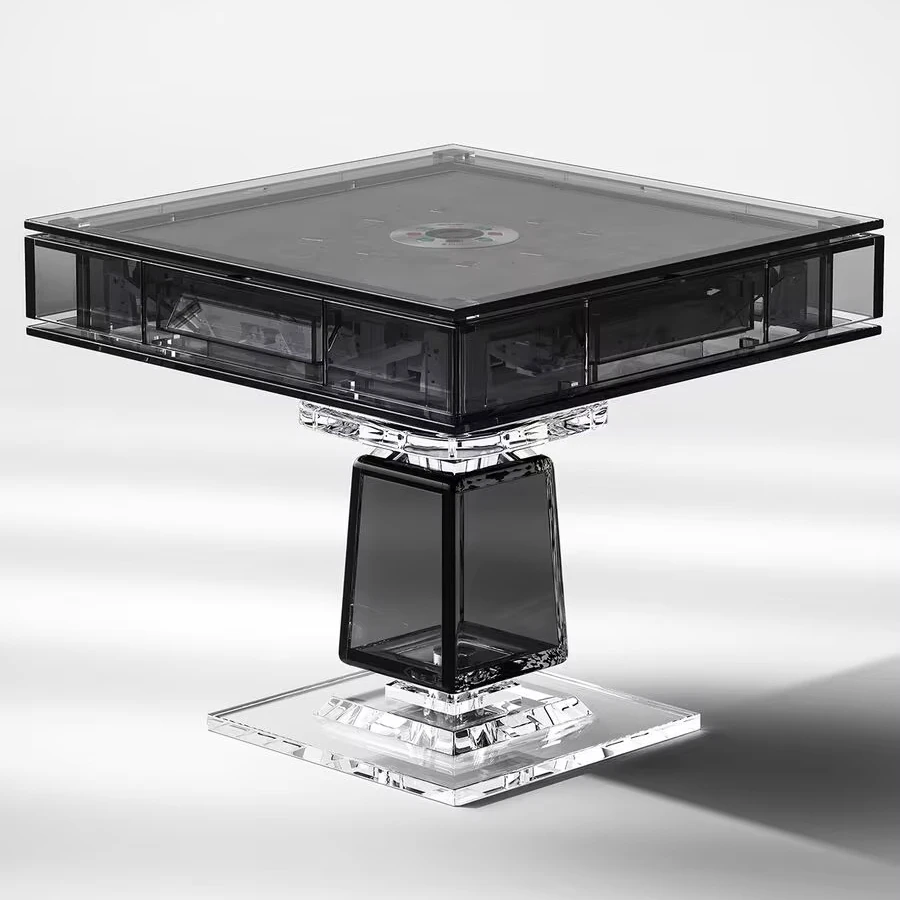 Акриловый Современный Креативный дизайн полностью автоматическая машина для Маджонга клубный домашний стол двойного назначения