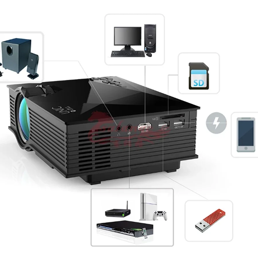 Factory Price Projector with Full  1080p Home Cinema Portable Projector UC68