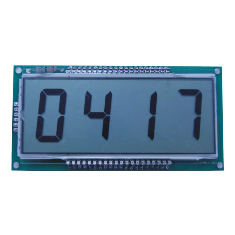 
Изготовленный на заказ в большой сегмент ЖК-модуль 4-значный 7-сегментный ЖК-дисплей для часов и метр 