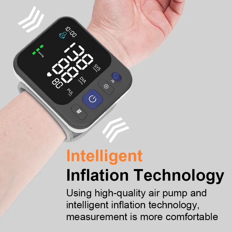 Portable Automatic LCD Display Digital BP Machine Electric Tensiometro Wrist BP Monitor Blood Pressure Monitor