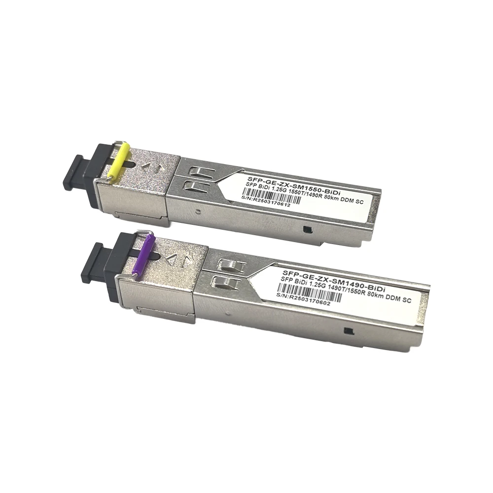 SFP BiDi 1.25GBase (1490nm/1550nm, SMF, 80km, SC, DDM) WDM