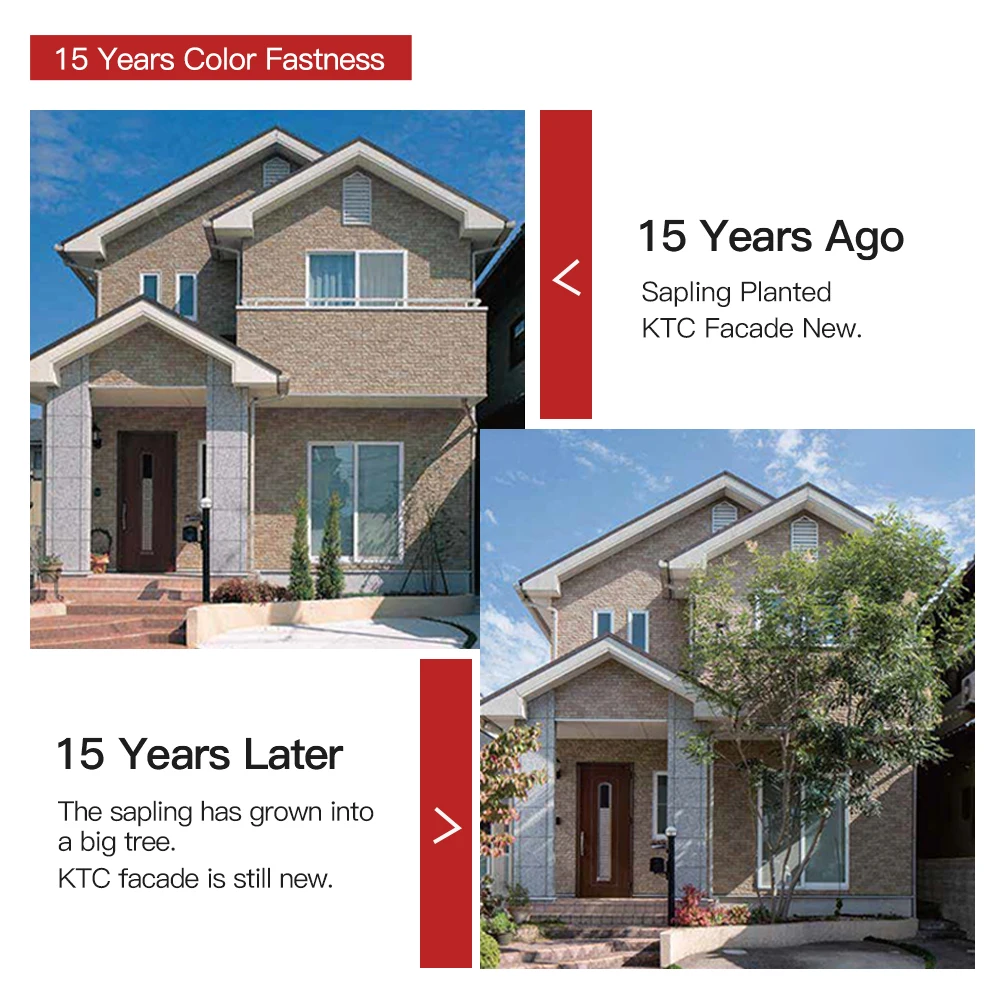 KTC Outdoor Wall Panels Wood-Grain Fiber Cement Exterior Siding Cement Board Fence Friendly Wall Panels