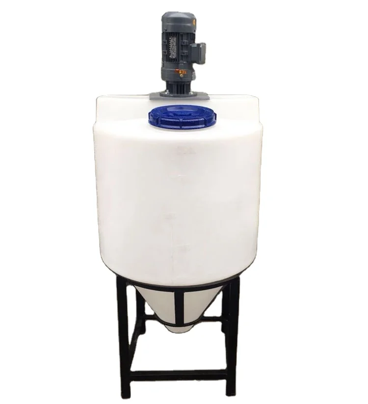 Rotational Molding Best Plastic Cone Bottom Mixer tank with Stand