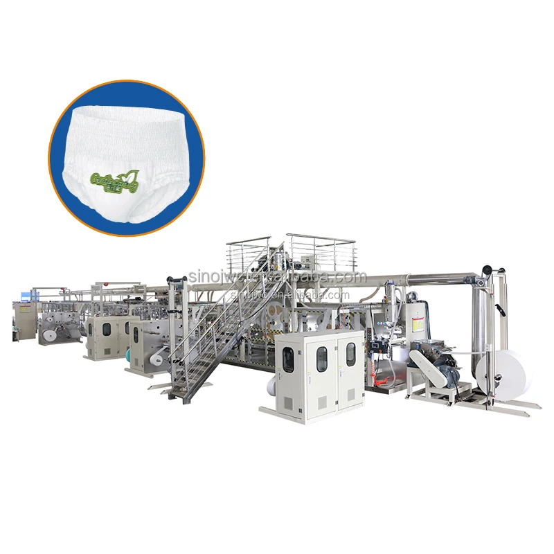 High Speed Full Automatic Servo Adult Baby Diaper Production Line Disposable Pull up Adult Baby Diaper Making Machine