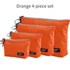 Conjunto de cuatro piezas naranja-rojo